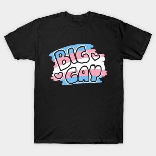 BIG GAY trans pride (colors) T-Shirt